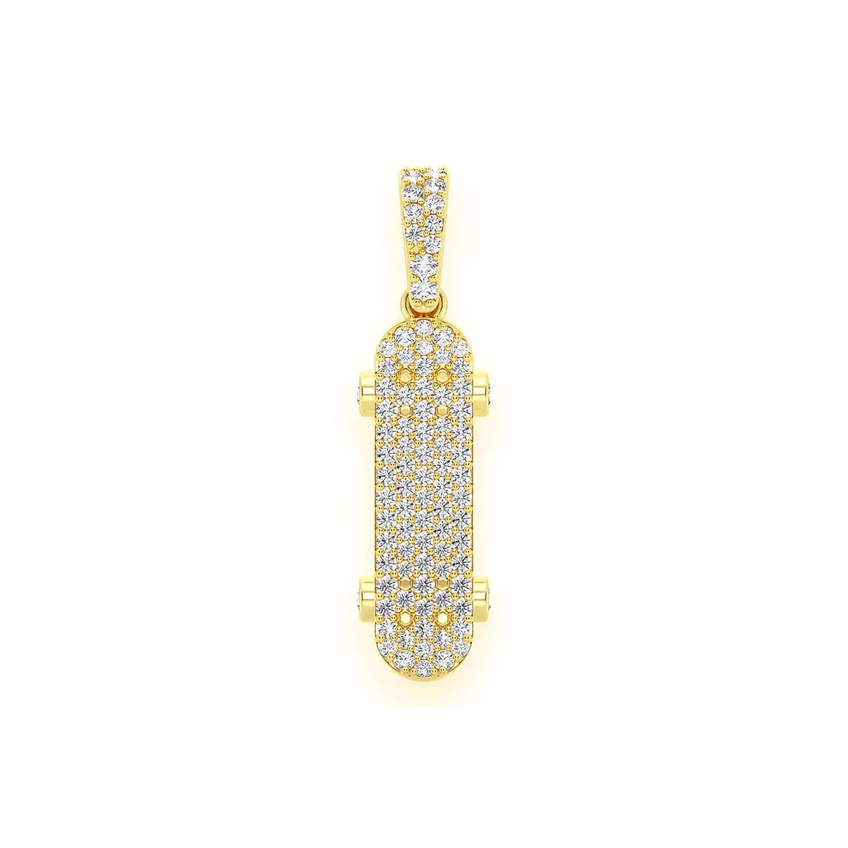 For Him Skateboard Diamond Pendant in Rose Gold / Lab Grown Diamond – Pendant