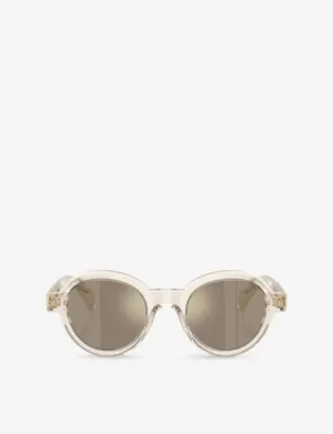 MONCLER ME6003 Rondosa Round-Frame Sunglasses in White – Mens | Sunglasses | Round