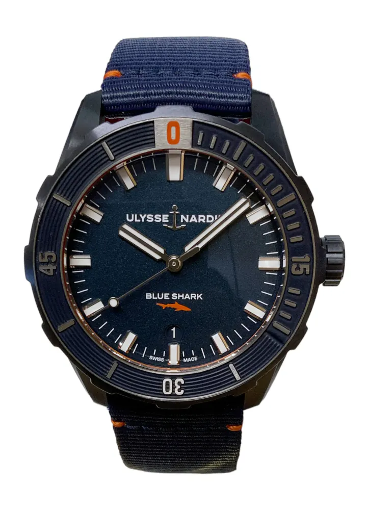 Ulysse Nardin Diver collection 8163-175LE/93-BLUESHARK — 2022 — Excellent in Blue Baton – Pre-owned watches