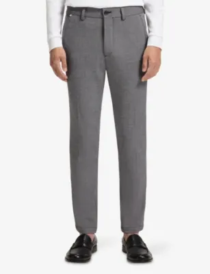 BOSS Tailored Slim-Fit Woven Trousers - 36/32 in BLACK, additional product view 3