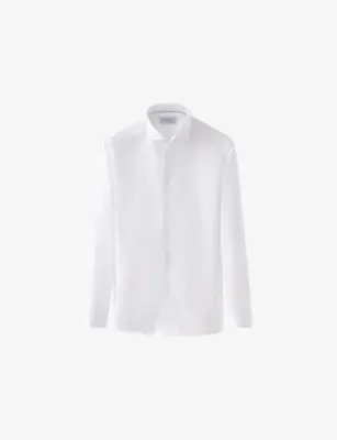 ETON Extreme Cutaway-Collar Single-Cuff Contemporary-Fit Cotton-Twill Shirt - WHITE - 17.75
