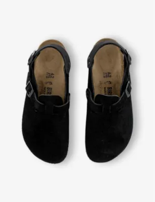 BIRKENSTOCK Tokio Sling-Back Suede Clogs - EUR 44.5 / 10.5 UK MEN in BLACK, additional product view 2
