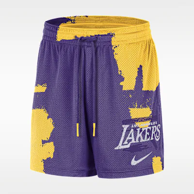 Nike Los Angeles Lakers Courtside Men's Jordan Dri-FIT NBA Mesh Practice Shorts - Field Purple/Amarillo