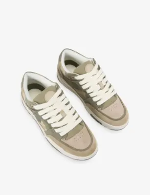 KURT GEIGER LONDON Hatton Leather and Suede Trainers - EUR 45 / 11 UK MEN in GREEN COMB, additional product view 2