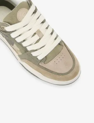 KURT GEIGER LONDON Hatton Leather and Suede Trainers - EUR 45 / 11 UK MEN in GREEN COMB, additional product view 3