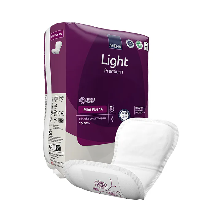 Abena Light Mini Plus 1A, 200ml Absorbency, 16 Incontinence Pads, additional product view 2