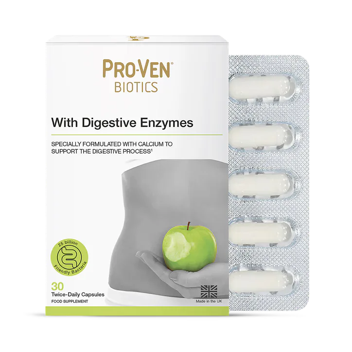 PRO-VEN BIOTICS Acidophilus & Bifidus With Digestive Enzymes 30 Capsules