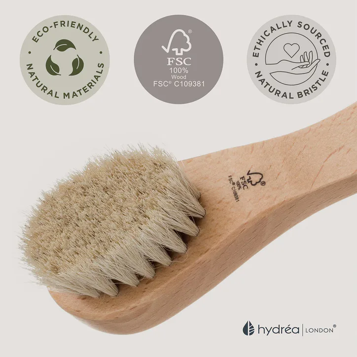 Hydréa London Facial Brush with Natural Bristle detail 3