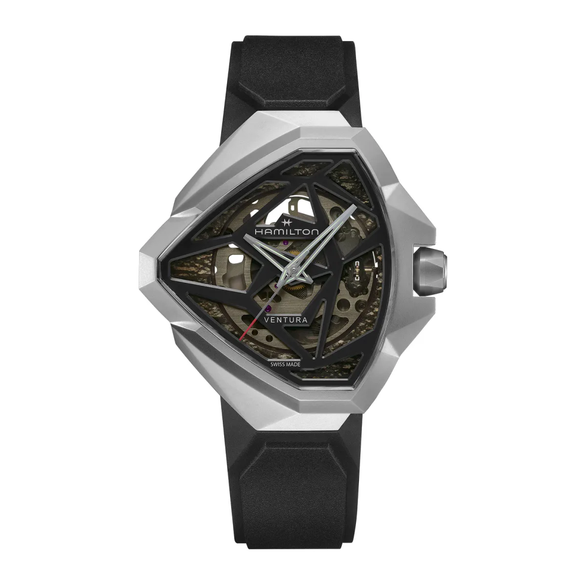 Hamilton Ventura Edge Skeleton 51mm X 47mm Mens Watch Black