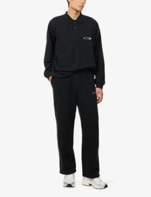 COLE BUXTON Surf Long-Sleeve Cotton Polo Shirt detail 2