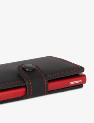 SECRID Miniwallet leather and aluminium wallet detail 2