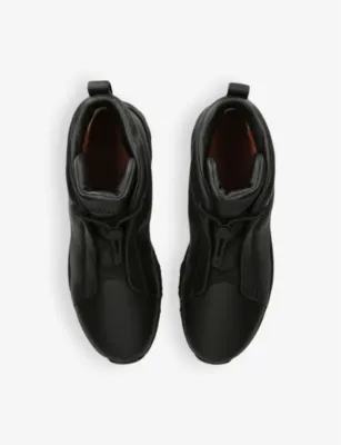ZEGNA Triple Stitch Vetta leather high-top trainers - EUR 41 / 7 UK MEN in BLACK, additional product view 2