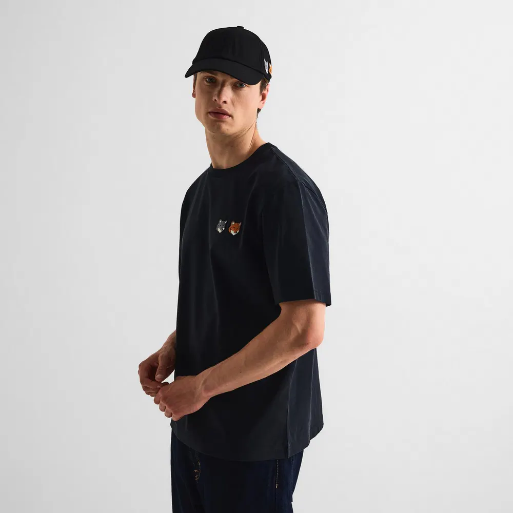 Maison Kitsune Men's Double Fox Hooded Comfort T-Shirt detail 3