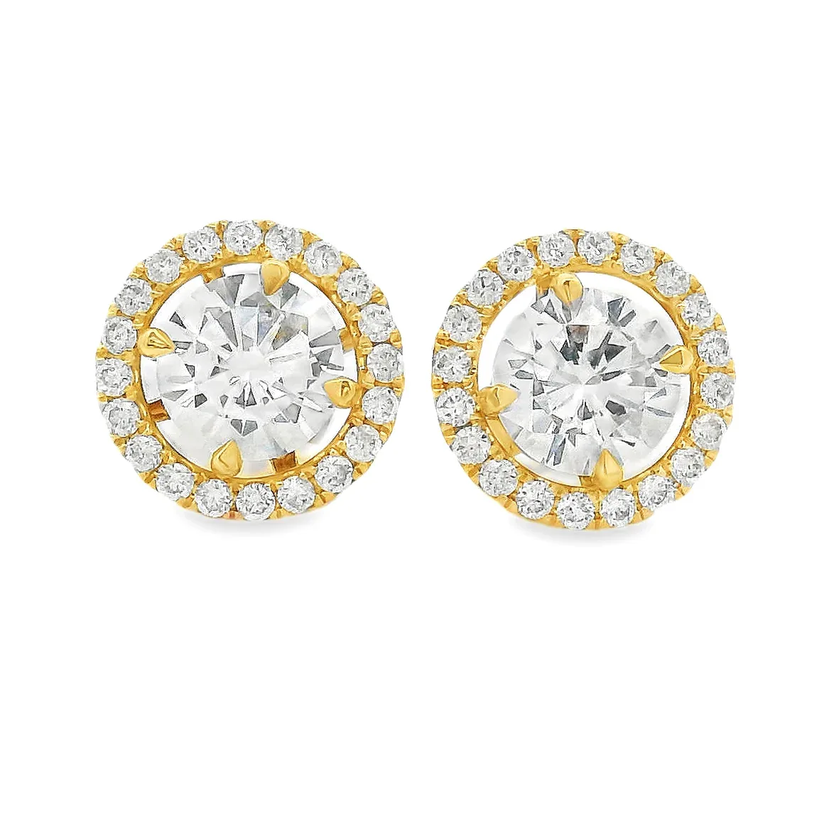 ANNA - UNITED Transform Halo Diamond Studs 70780 in Yellow Gold – Earrings