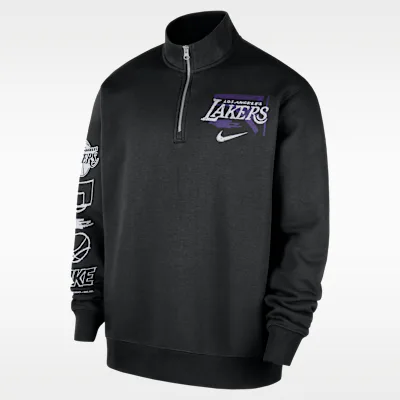 Nike Los Angeles Lakers Courtside Men's Nike NBA Club 1/2-Zip Top - Black