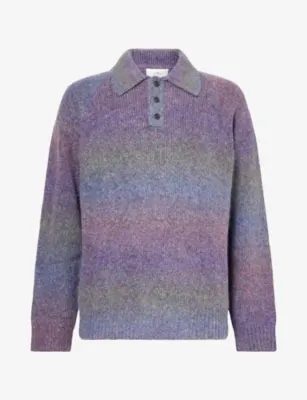 LES DEUX Gradient Polo Knit Woven Jumper
