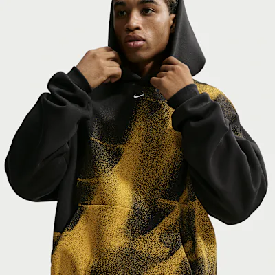 Nike Los Angeles Lakers Standard Issue Men's Fleece Basketball Hoodie - Black/White