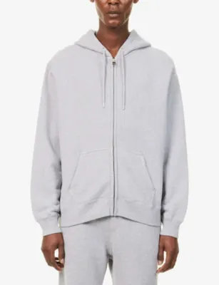 JW ANDERSON Ribbon Anchor Zip Cotton Hoody detail 3