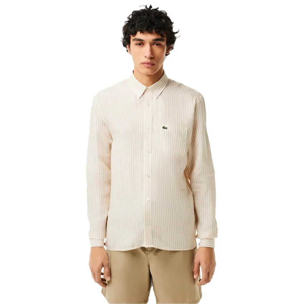 Lacoste Men's Long Sleeve Patterned Shirt