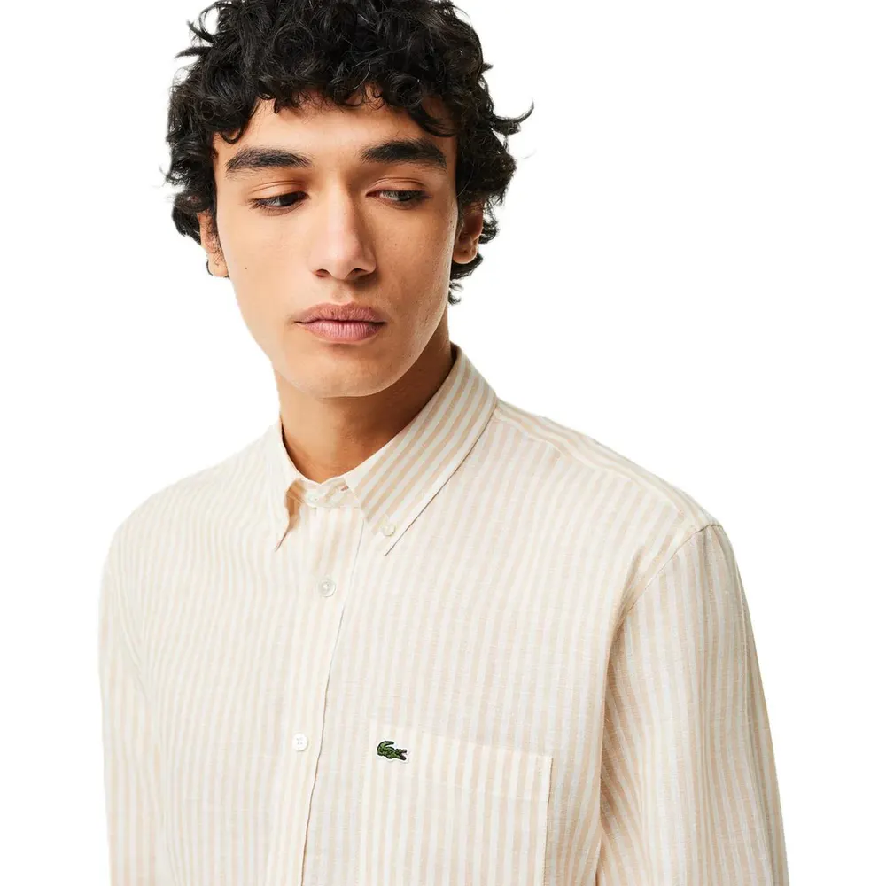 Lacoste Men's Long Sleeve Patterned Shirt detail 3