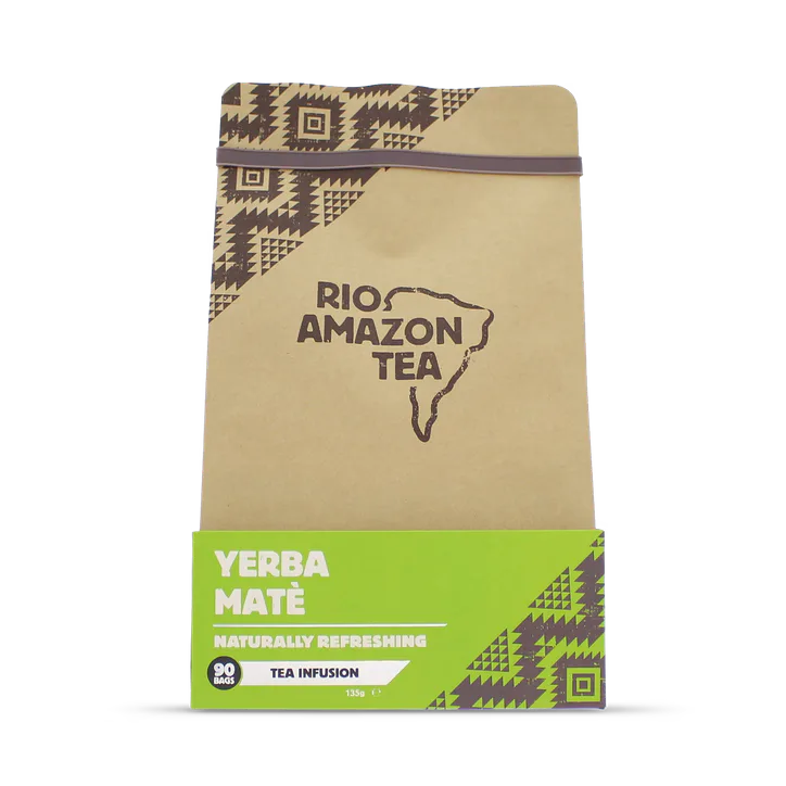 Rio Amazon Yerba Mate Teabags – Traditional South American Mate Tea – Energy & Weight Support – Slim Mate Tea – Vegan – Medium Caffeine – 90 Tea bags