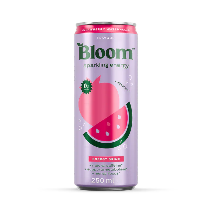 Bloom Sparkling Energy Drink Strawberry Watermelon 250 ml