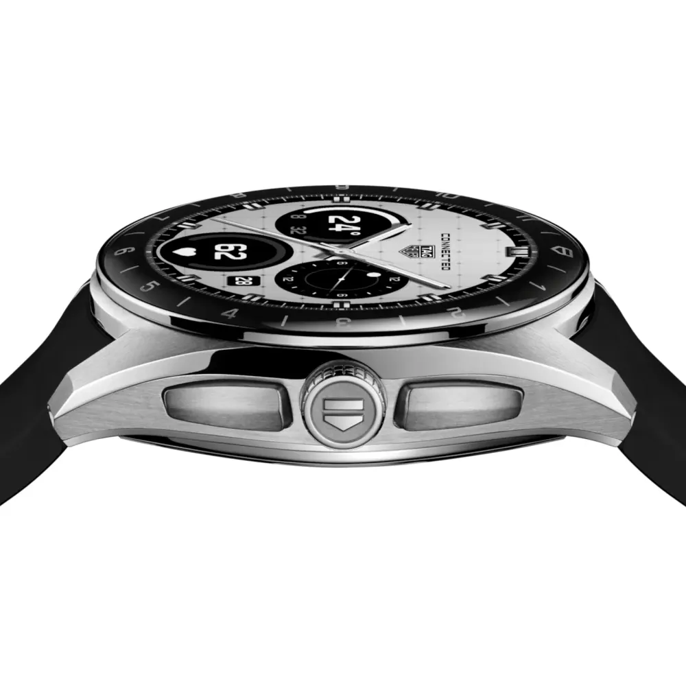 TAG Heuer Connected Calibre E5 40mm Unisex Watch Black Rubber Strap detail 3