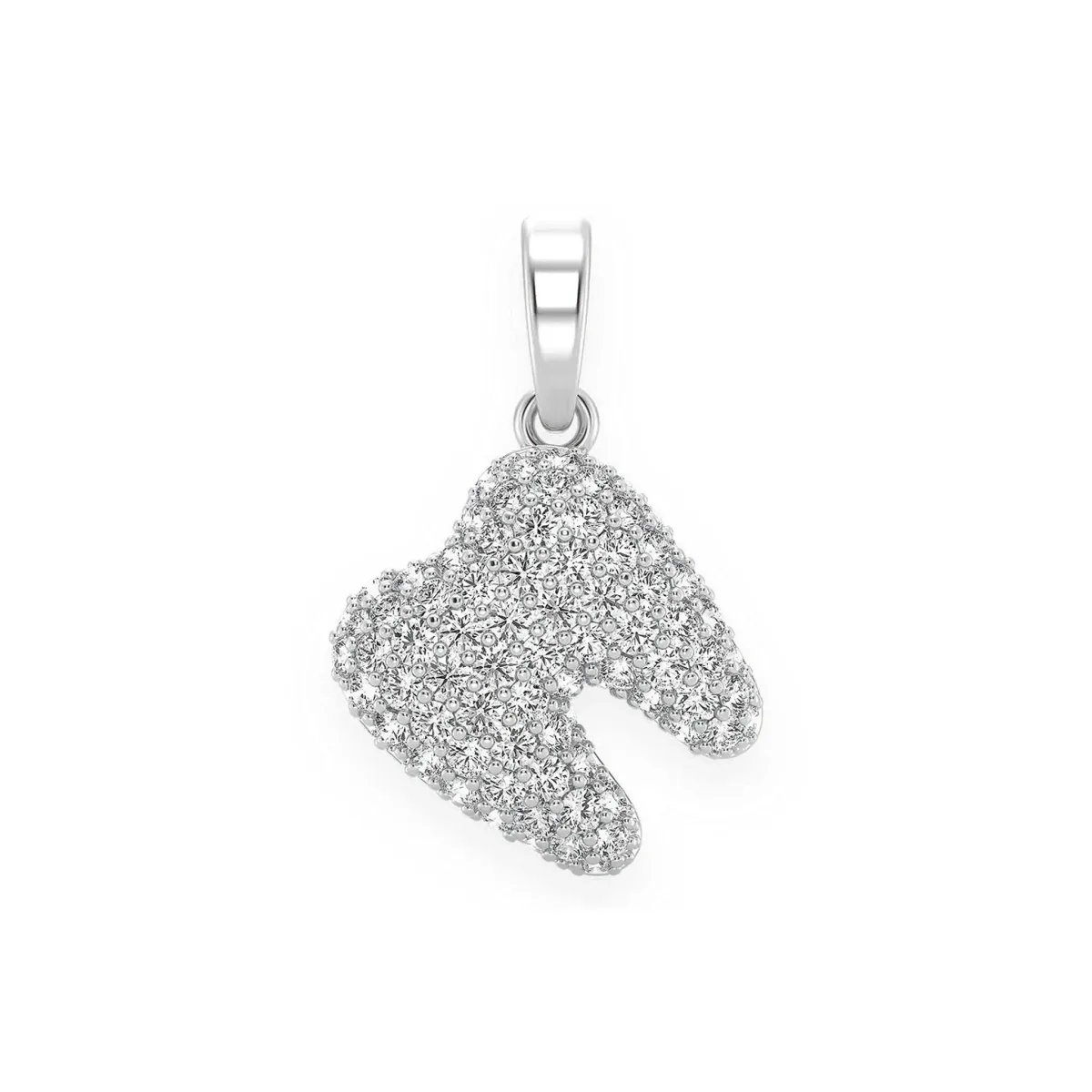 For Him Diamond Tooth Pendant in White Gold / Natural Diamond – Pendant