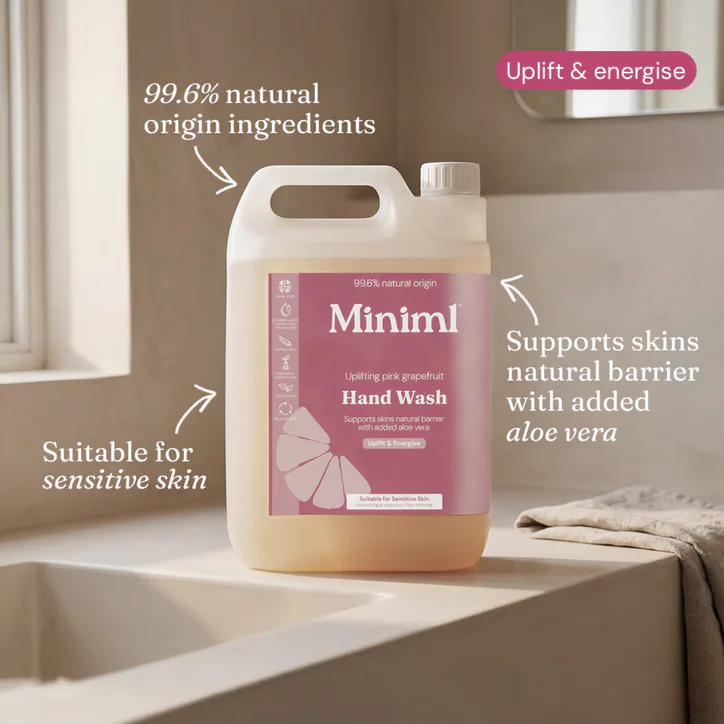 Miniml Hand Wash Uplifting Pink Grapefruit 5L Refill detail 2