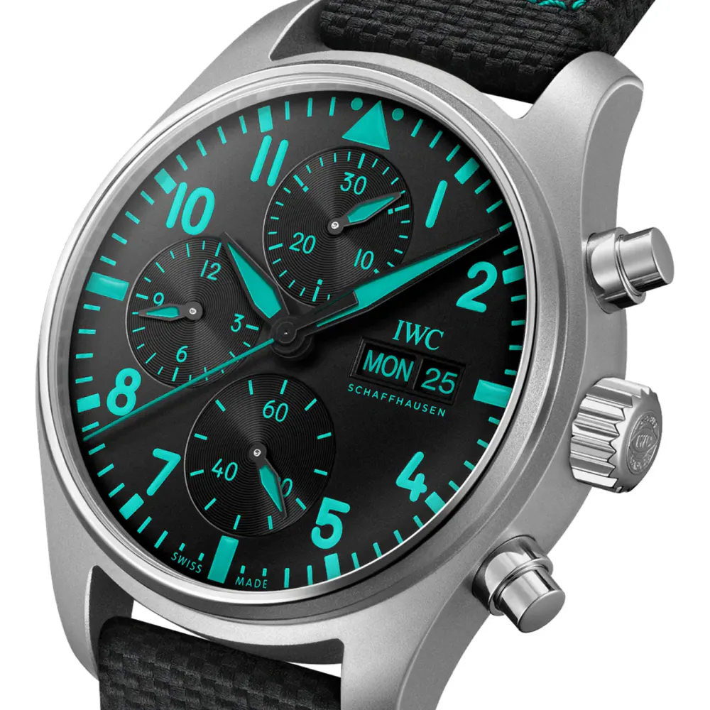 IWC Pilot Chronograph Mercedes - AMG Petronas Formula One Team 41mm Mens Watch Black detail 3