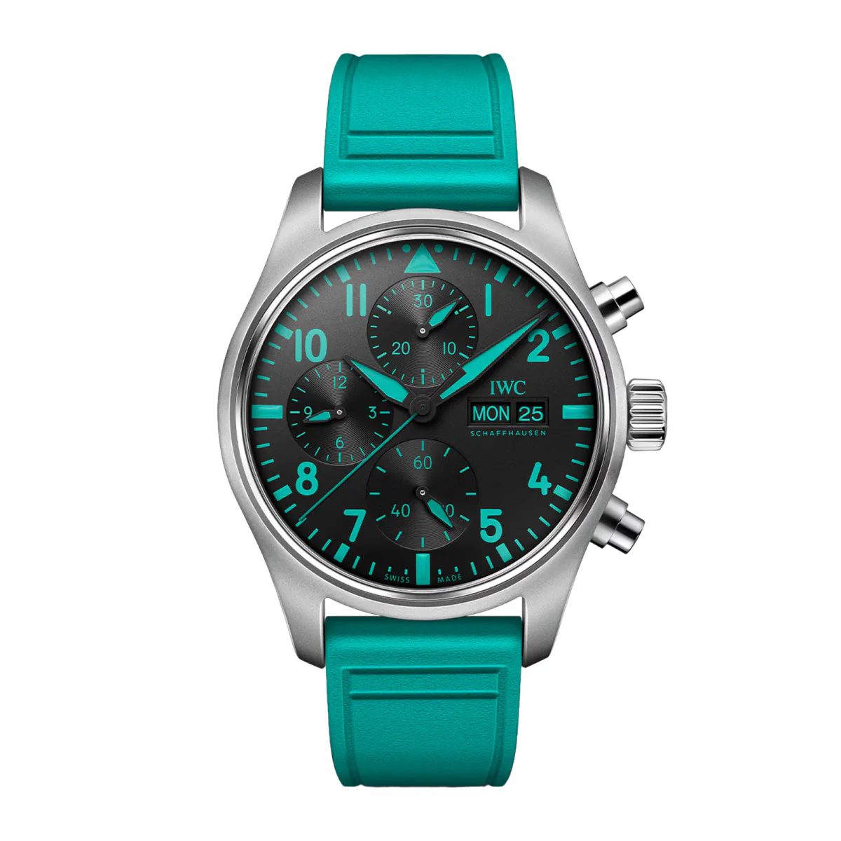 IWC Pilot Chronograph Mercedes - AMG Petronas Formula One Team 41mm Mens Watch Black