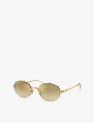 RAY-BAN RB3929 Oval-Frame Metal Sunglasses detail 3
