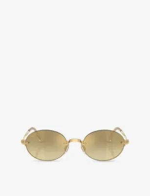 RAY-BAN RB3929 Oval-Frame Metal Sunglasses