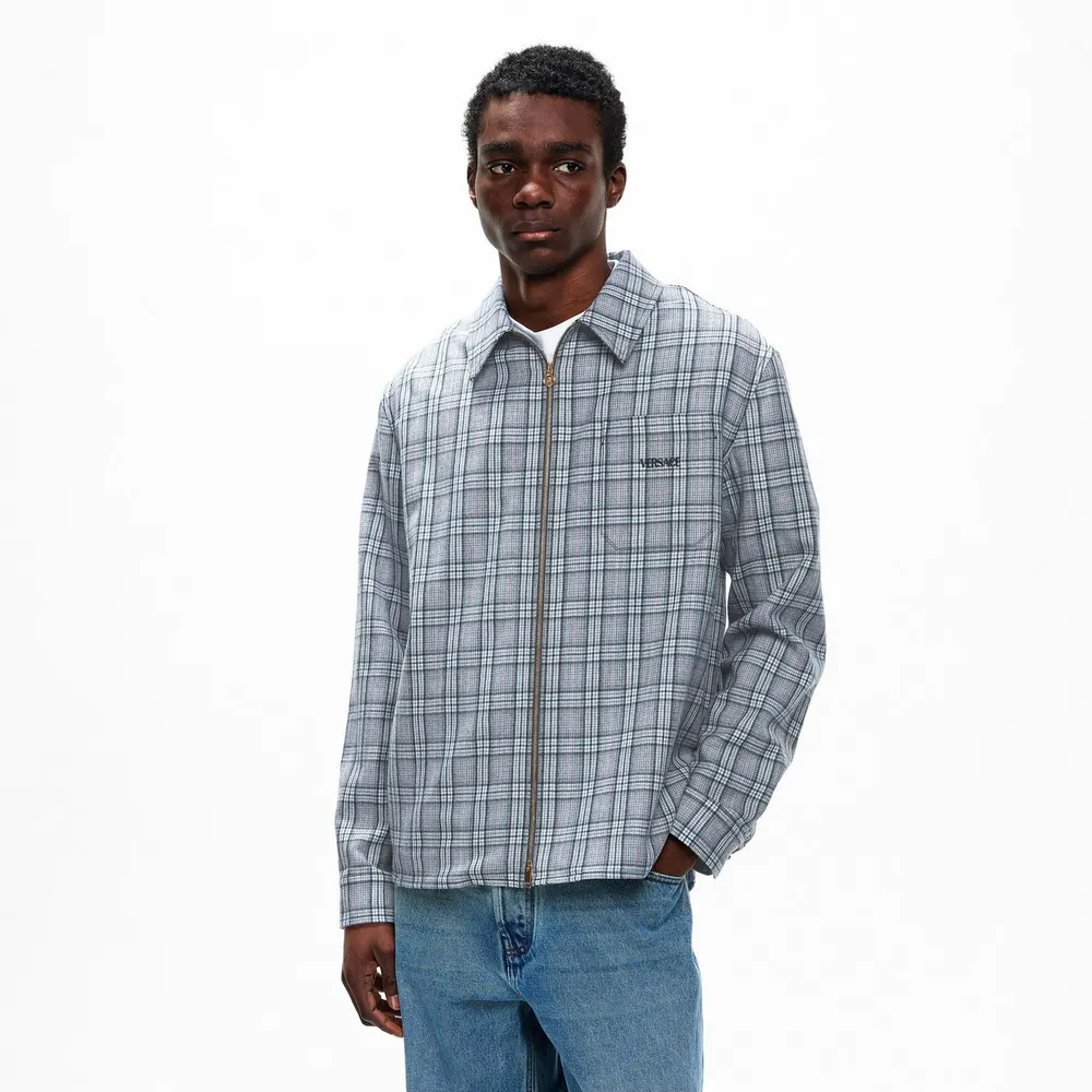 Versace Men's Long Sleeve Patterned Shirt detail 3