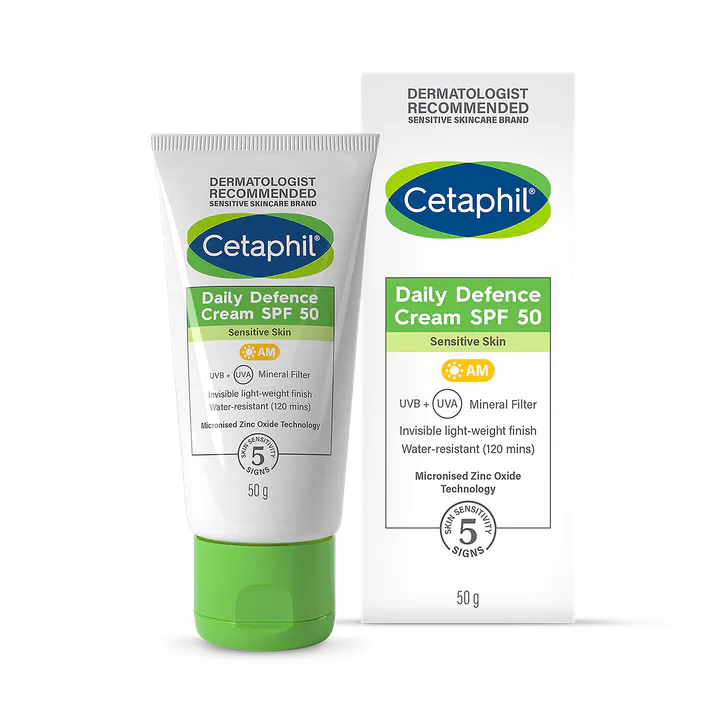 Cetaphil Daily Defence Cream SPF 50+ Mineral Sunscreen 50g