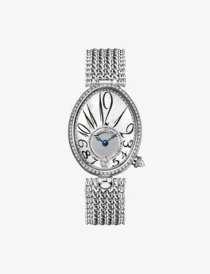 BREGUET Reine de Naples 18ct White-Gold And 1.23ct Diamond Automatic Watch 28.5mm in WHITE GOLD – Jewellery & Watches | Mens luxury watches