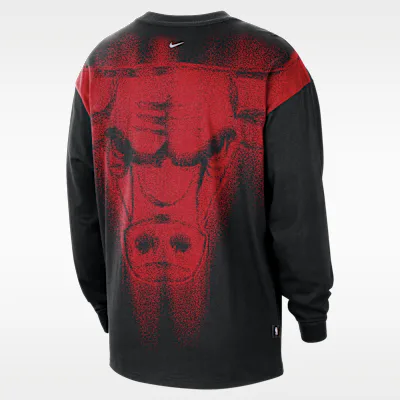 Nike Chicago Bulls Standard Issue Nike Men's Dri-FIT Long-Sleeve Basketball Top - Black
