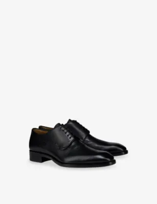 CHRISTIAN LOUBOUTIN Sartoby Leather Flat Derby Shoes - EUR 42 / 8 UK MEN in BLACK, additional product view 3