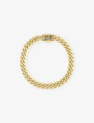 GLD Miami Cuban 8mm 18ct Yellow Plated PVD Bracelet - 9in