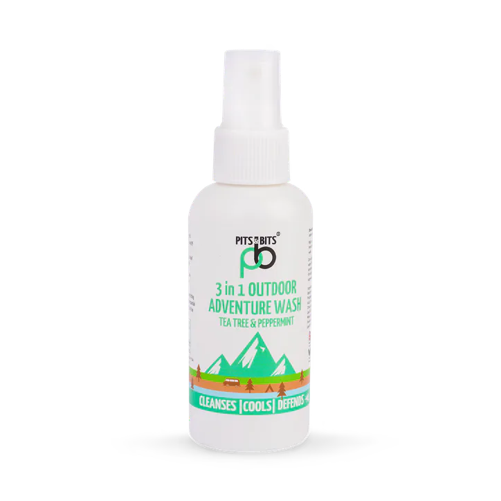 Pits & Bits 3 in 1 Adventure Wash - Repels and Cools - No Water 100ml