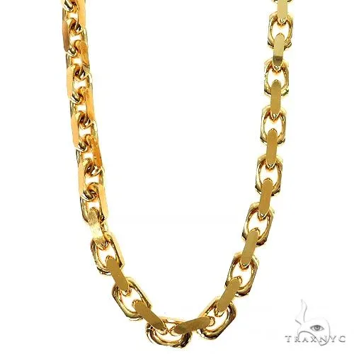 JALGAS - SKYLINE JEWELRY 14K Yellow Gold Diamond Cut Solid Anchor Link Chain 5mm 69618 in 22 Inches – Chain