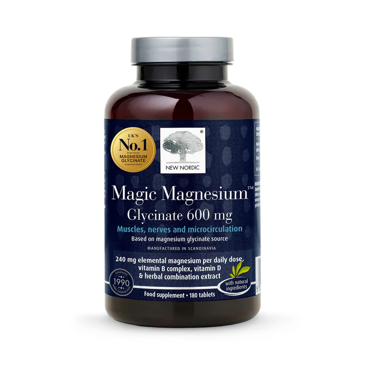 New Nordic Magic Magnesium Glycinate 600mg 180 Tablets