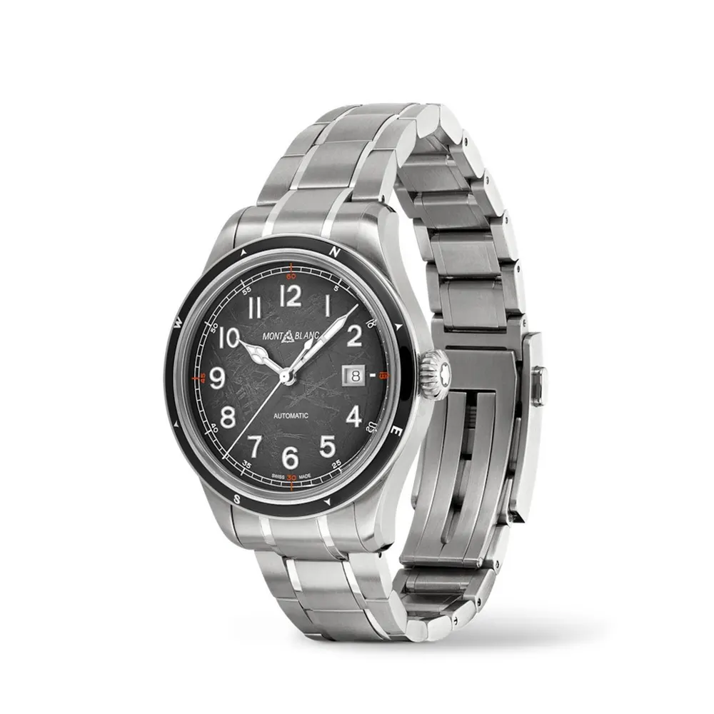 Montblanc Men's Automatic Watch in Black/Silver, additional product view 2