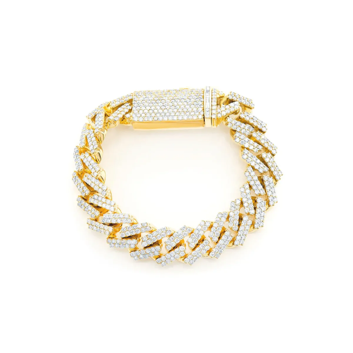 For Him Raised Cuban Diamond Bracelet