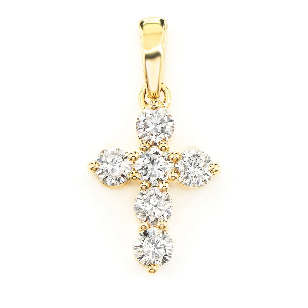 For Him Pointed Cross Pendant in Rose Gold / Natural Diamond – Pendant