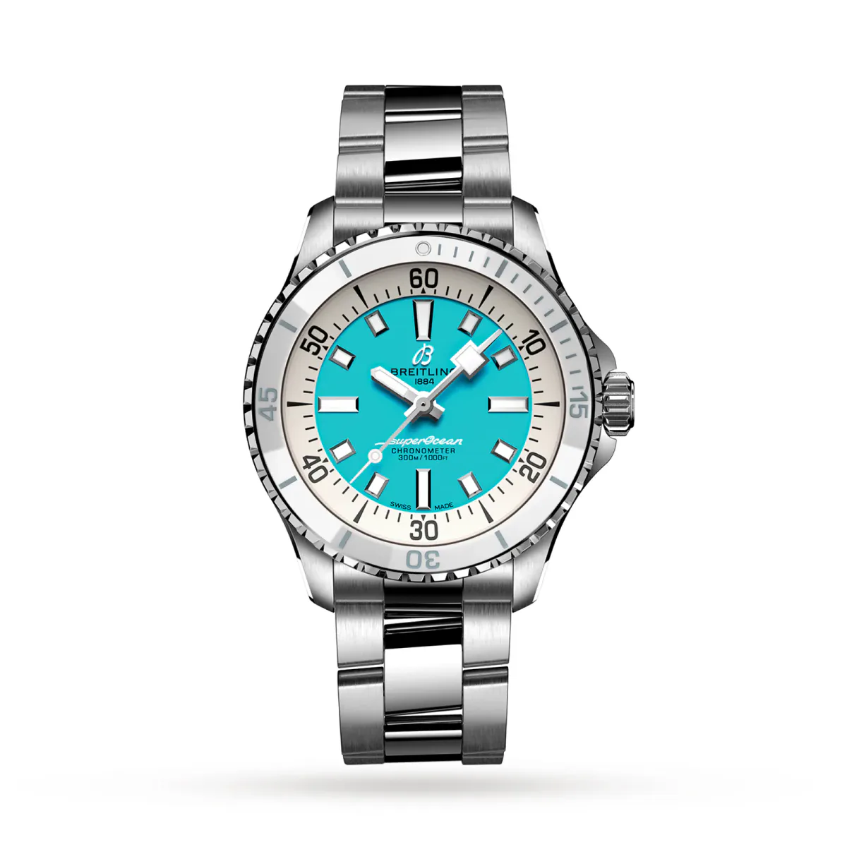Breitling Superocean Automatic 36 Stainless Steel - Turquoise Watch