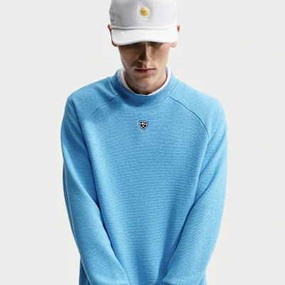 Nike Par Men's Therma-FIT Golf Crew-Neck Top - Aurora Blue/White/Black in Aurora Blue/White/Black – Nike men's and unisex