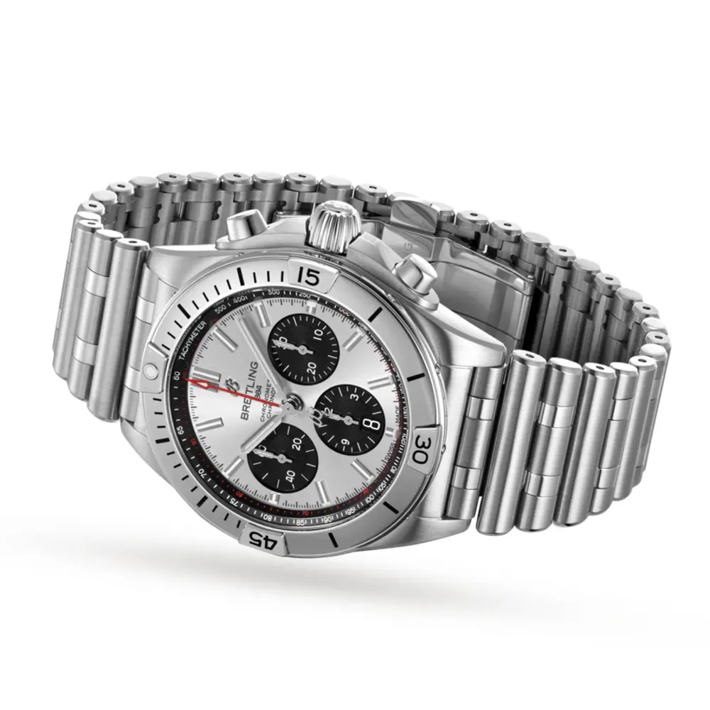 Breitling Chronomat B01 42 Stainless Steel - Silver Watch in Silver, additional product view 3
