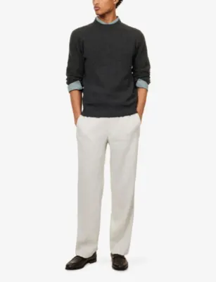 JOHN SMEDLEY Oxnard Crewneck Cashmere and Wool-Blend Jumper detail 2