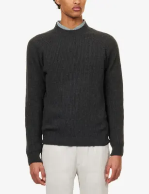 JOHN SMEDLEY Oxnard Crewneck Cashmere and Wool-Blend Jumper detail 3